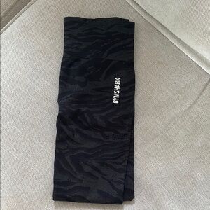 Gymshark Black Zebra Print Leggings